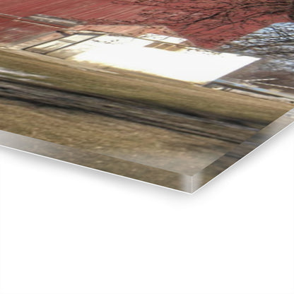 U R There Photography Dixon Road Red Rustic Farmhouse Acrylic Wall Print