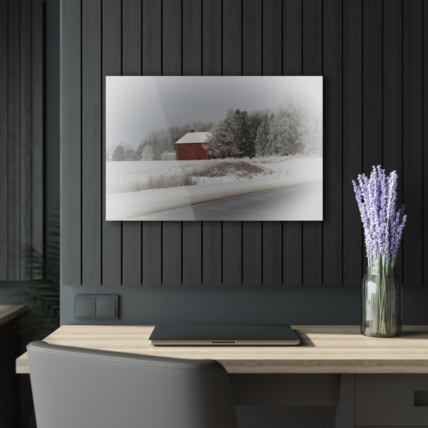 U R There Photography Farm on the Curve Rustic Farmhouse Acrylic Wall Print
