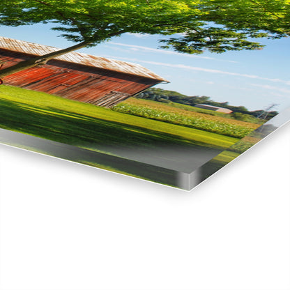 U R There Photography Hunters Creek Little Red Cow Barn Rustic Farmhouse Acrylic Wall Print