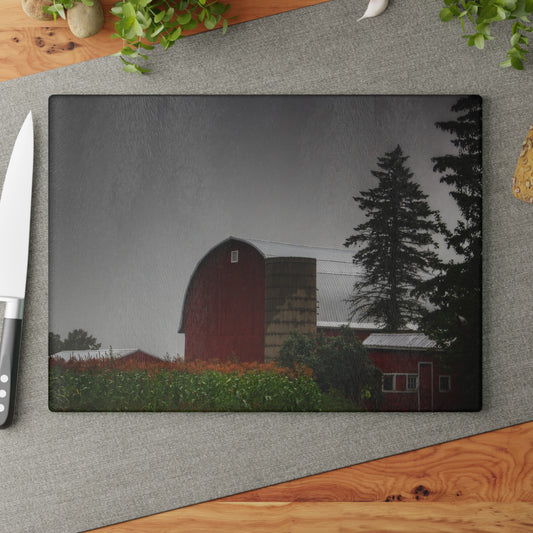 U R There Photography Beyond the Fog on Haines Rustic Farmhouse Tempered-Glass Cutting Board