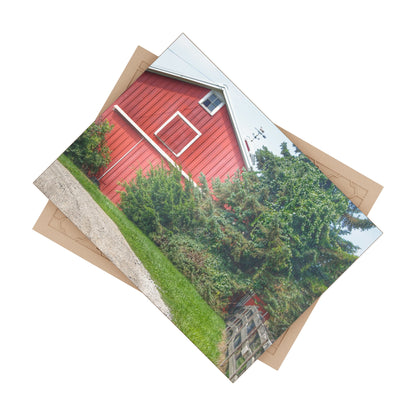 U R There Photography Modern Red I Rustic Farmhouse Decorative Ceramic Tile