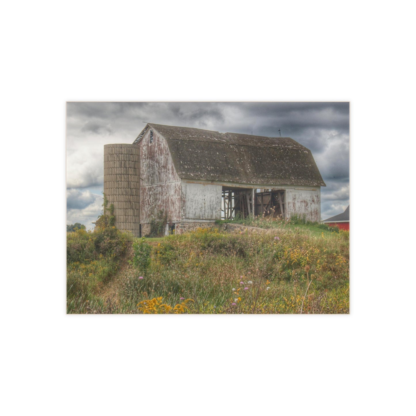 U R There Photography Castle Road White Rustic Farmhouse Decorative Ceramic Tile