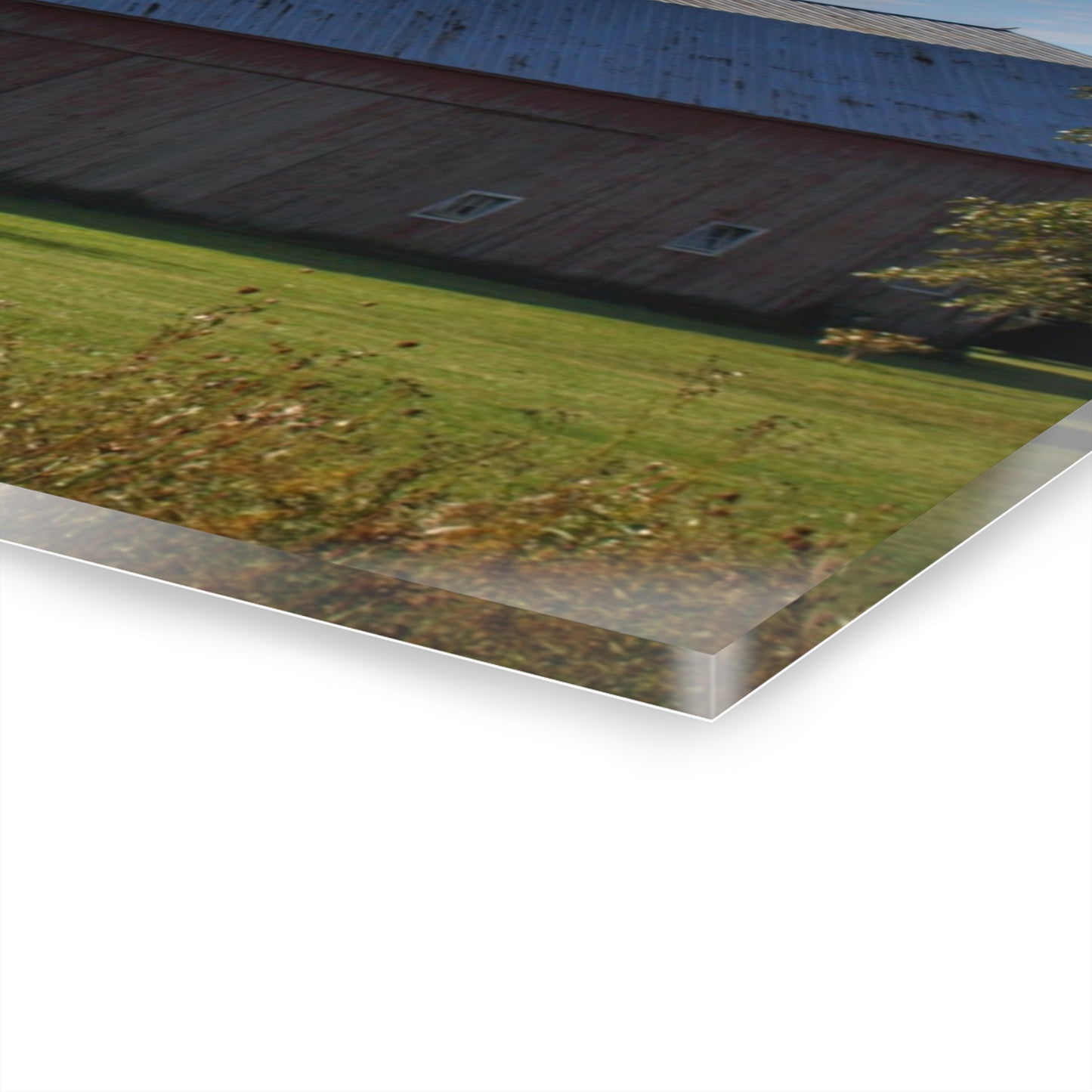 U R There Photography Croswell Fargo Road Red Rustic Farmhouse Acrylic Wall Print