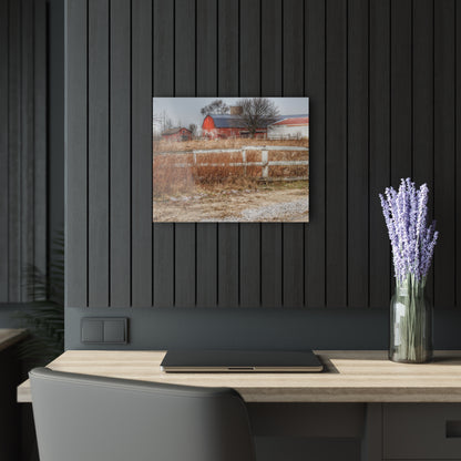 U R There Photography Mound Road Reds Rustic Farmhouse Acrylic Wall Print