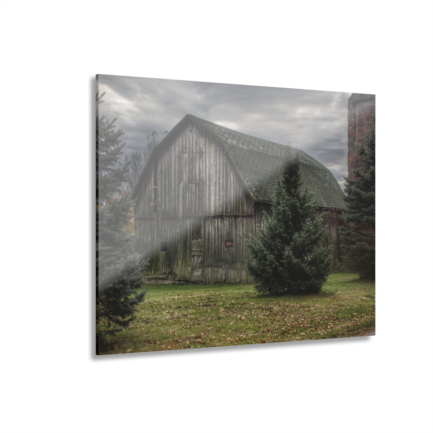 U R There Photography Pero Lake Road Grey I Rustic Farmhouse Acrylic Wall Print