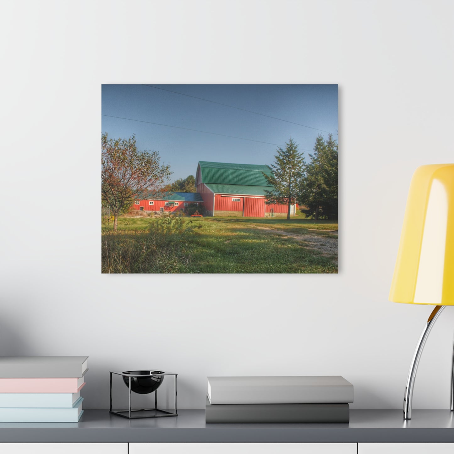 U R There Photography Modern Red II Rustic Farmhouse Acrylic Wall Print