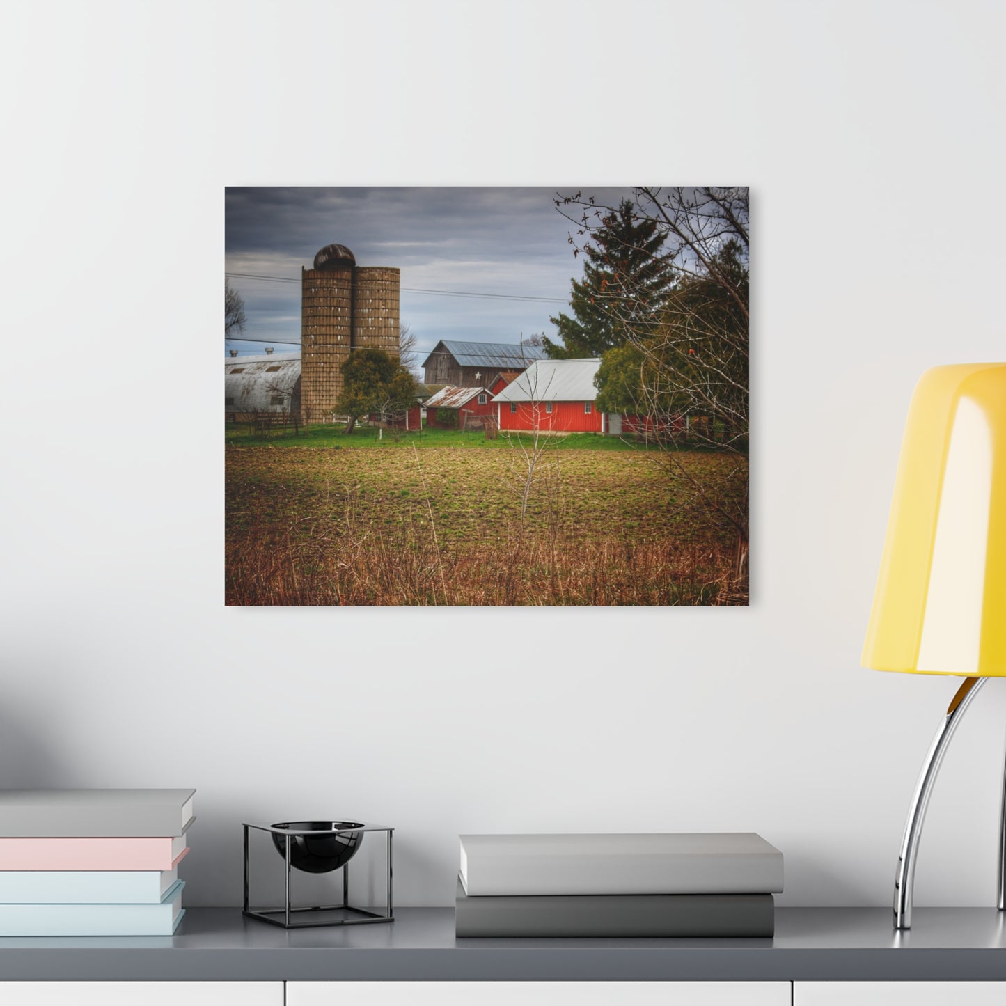 U R There Photography Fostoria Road Greys Rustic Farmhouse Acrylic Wall Print