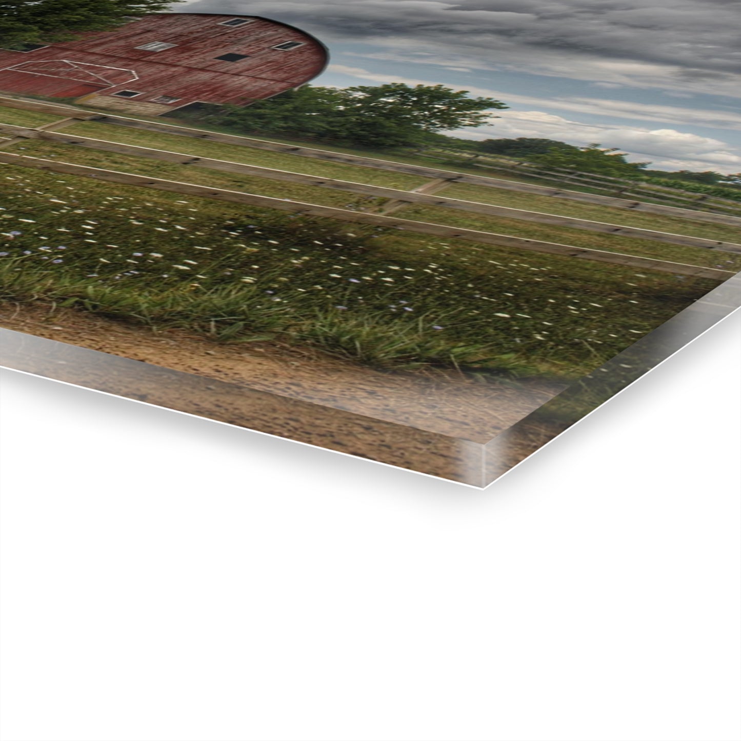 U R There Photography Elba Township Red Rustic Farmhouse Acrylic Wall Print