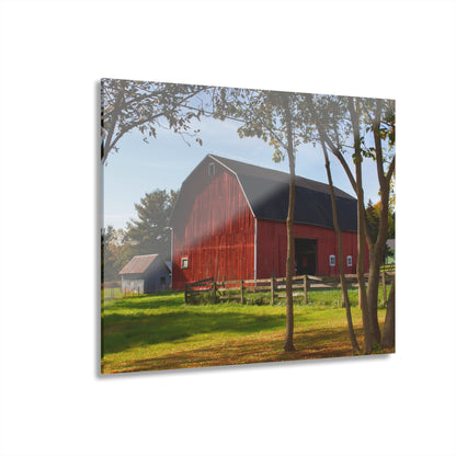 U R There Photography Hough Road Red I Rustic Farmhouse Acrylic Wall Print