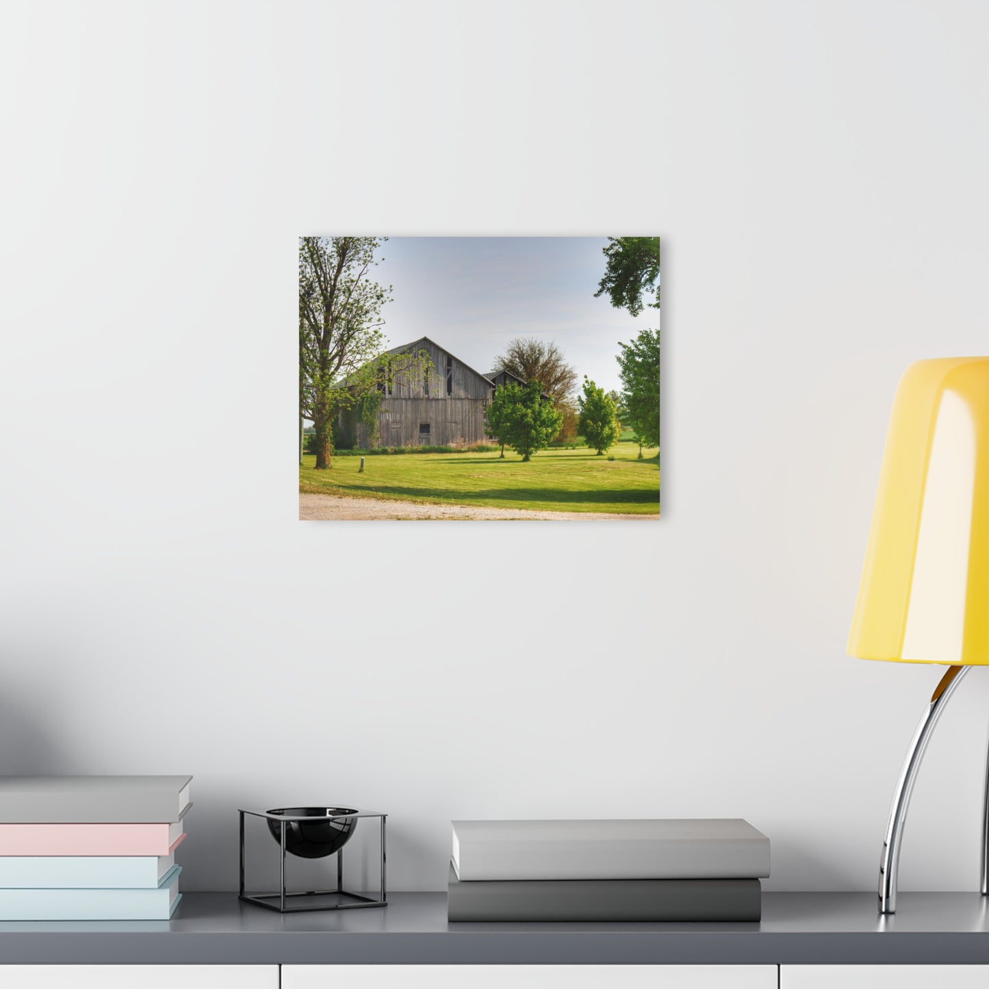 U R There Photography Caro Road Twin Greys II Rustic Farmhouse Acrylic Wall Print