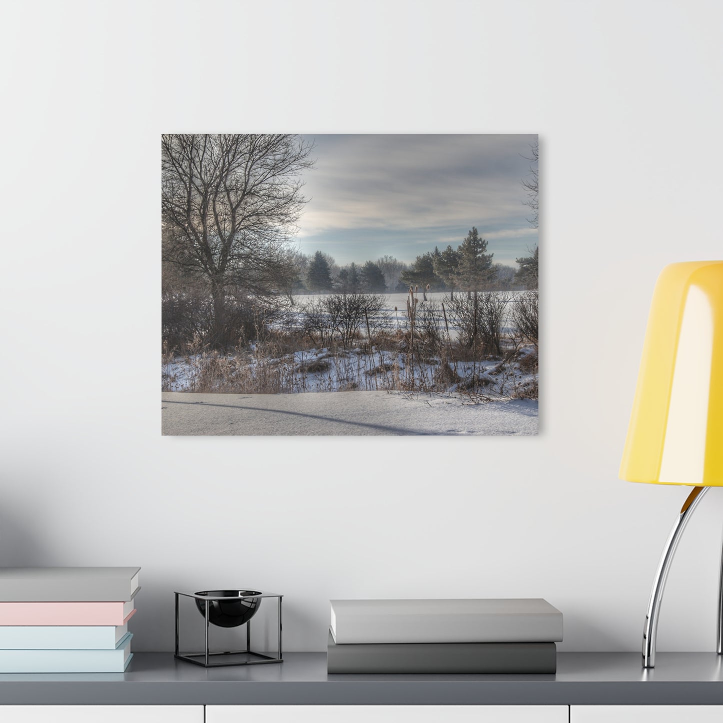 U R There Photography Winter in Mayfield Rustic Farmhouse Acrylic Wall Print