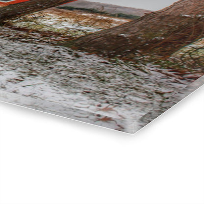 U R There Photography McKail Road Quilted Red Rustic Farmhouse Acrylic Wall Print