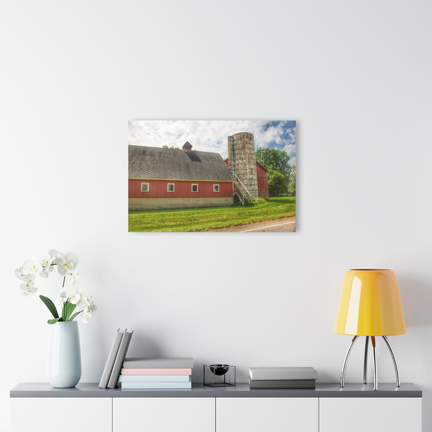 U R There Photography Metamora Red Silo Rustic Farmhouse Acrylic Wall Print