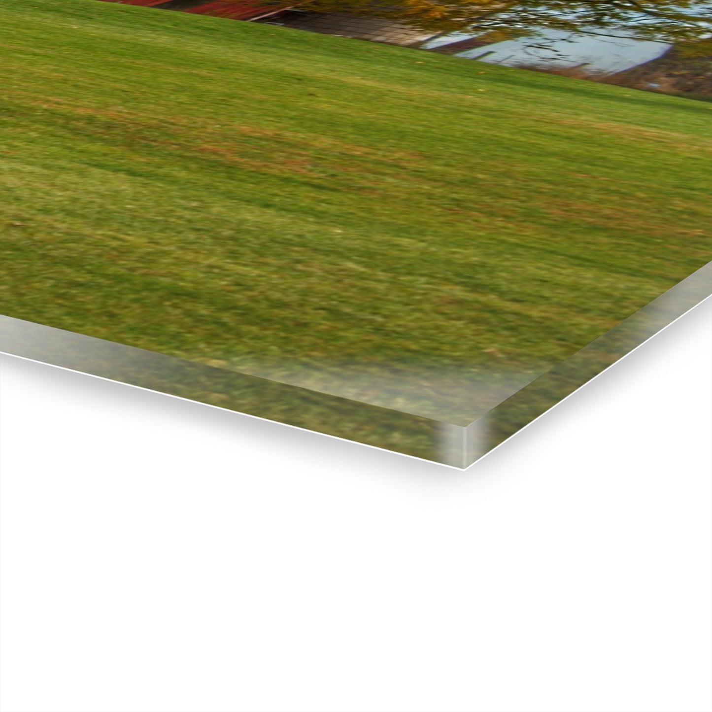 U R There Photography Lyons Road Red Rustic Farmhouse Acrylic Wall Print