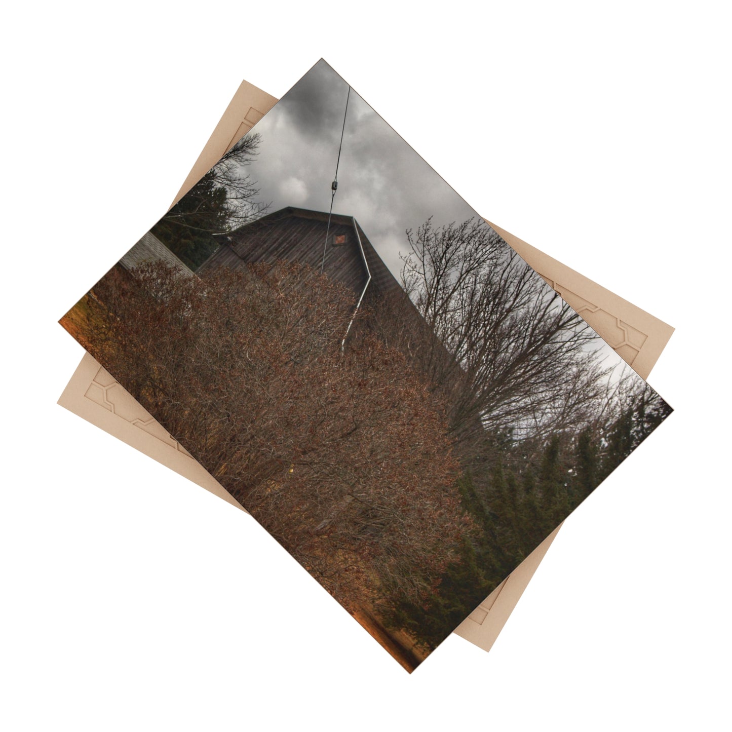 U R There Photography Caro Grey Hidden Rustic Farmhouse Decorative Ceramic Tile