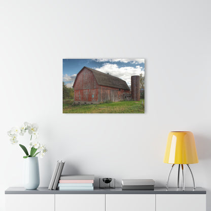 U R There Photography Baldwin Road Red Rustic Farmhouse Acrylic Wall Print