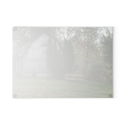 U R There Photography Milliman Road Grey Rustic Farmhouse Tempered-Glass Cutting Board