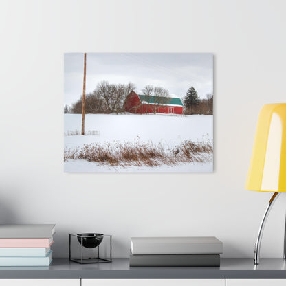 U R There Photography Five Lakes Hidden Red Rustic Farmhouse Acrylic Wall Print