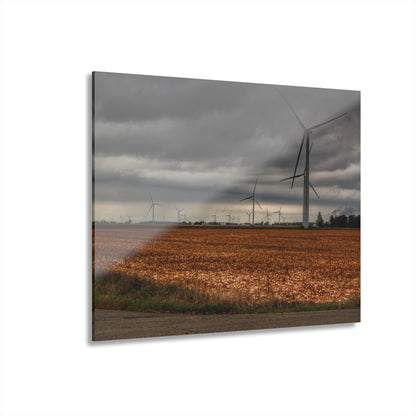 U R There Photography Garner Road Windmills Rustic Farmhouse Acrylic Wall Print