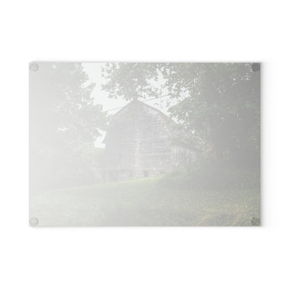 U R There Photography Snell Grey Rustic Farmhouse Tempered-Glass Cutting Board