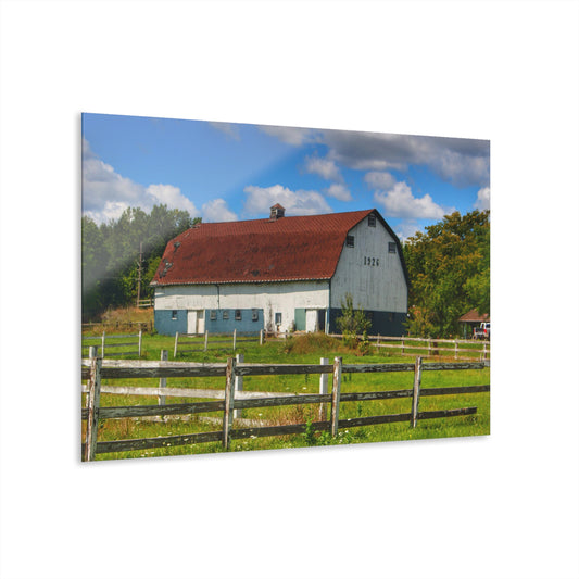 U R There Photography Beyond the Fence on Clark Road Rustic Farmhouse Acrylic Wall Print