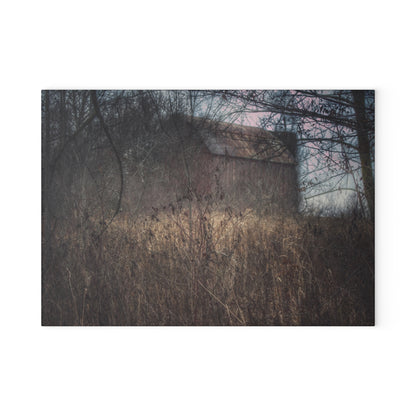 U R There Photography Mayville Hidden Barn I Rustic Farmhouse Tempered-Glass Cutting Board