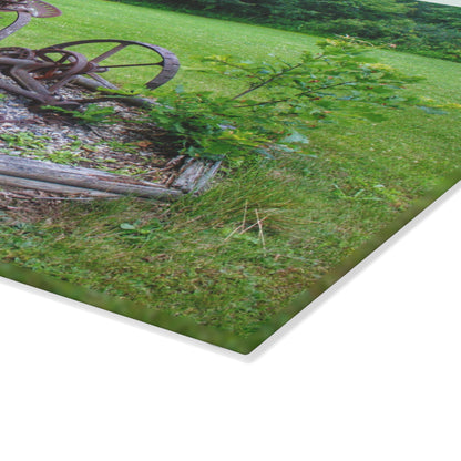 U R There Photography Farm Yard Art Rustic Farmhouse Tempered-Glass Cutting Board