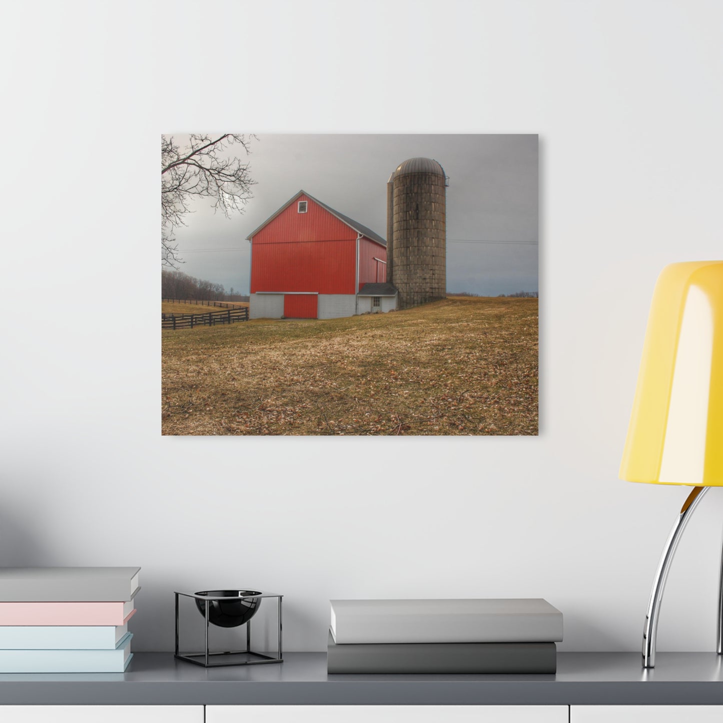 U R There Photography Brocker Road Red II Rustic Farmhouse Acrylic Wall Print