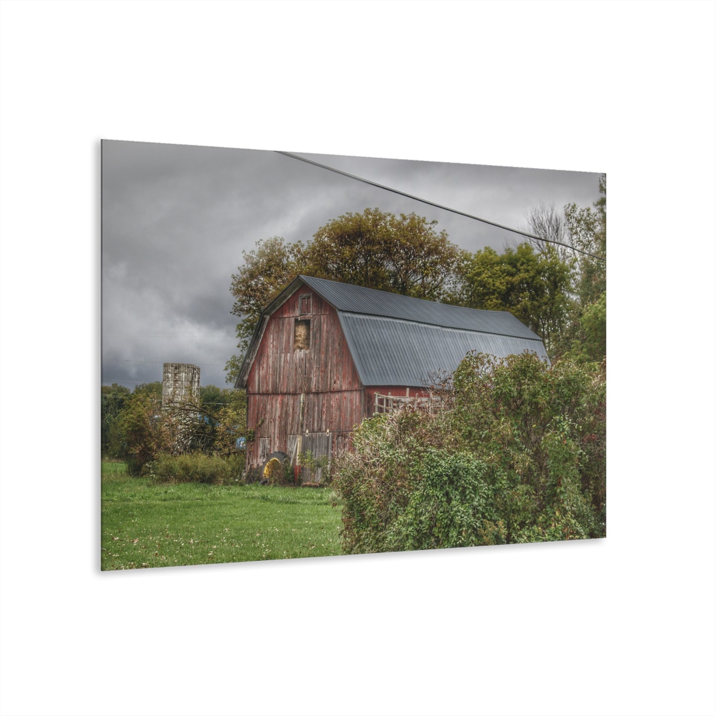 U R There Photography North Clio Road Red Rustic Farmhouse Acrylic Wall Print