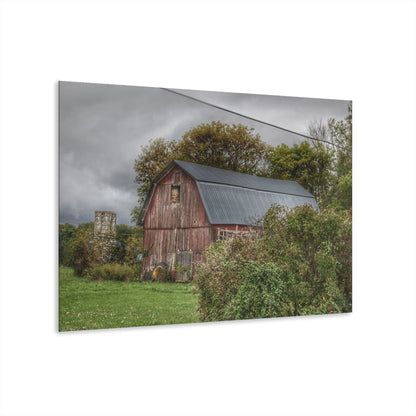 U R There Photography North Clio Road Red Rustic Farmhouse Acrylic Wall Print