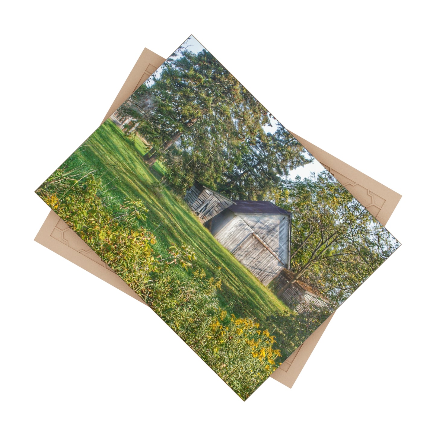 U R There Photography Bowers Road Little White Rustic Farmhouse Decorative Ceramic Tile