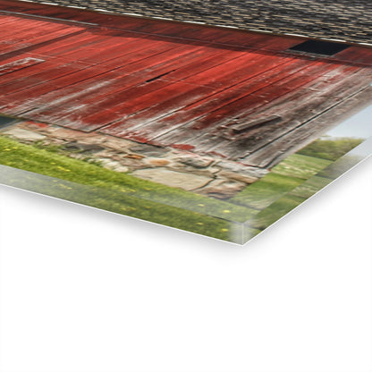 U R There Photography Hollenbeck Road Red III Rustic Farmhouse Acrylic Wall Print