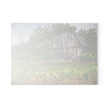U R There Photography Frankford Road Grey Rustic Farmhouse Tempered-Glass Cutting Board