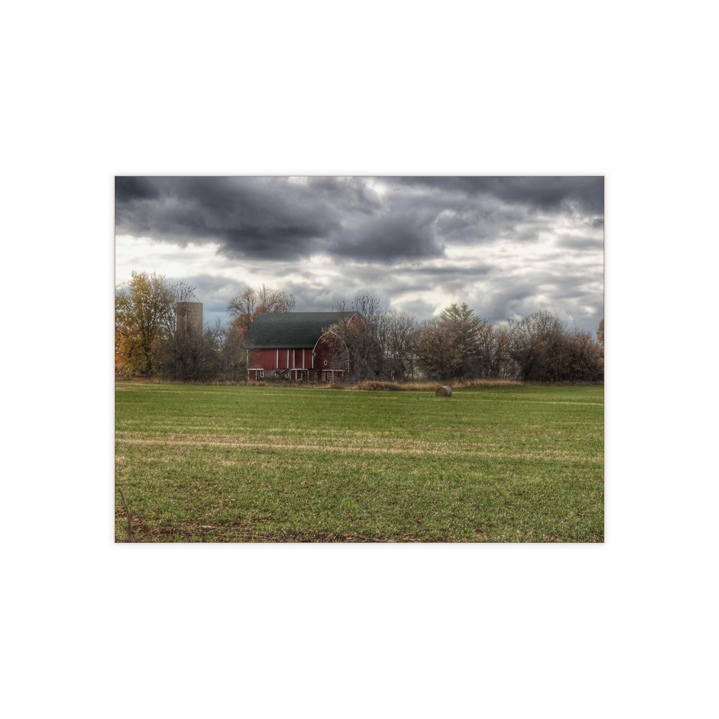 U R There Photography Booth Road Hidden Red II Rustic Farmhouse Decorative Ceramic Tile