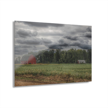 U R There Photography Weyer Road Red and Quonset Rustic Farmhouse Acrylic Wall Print