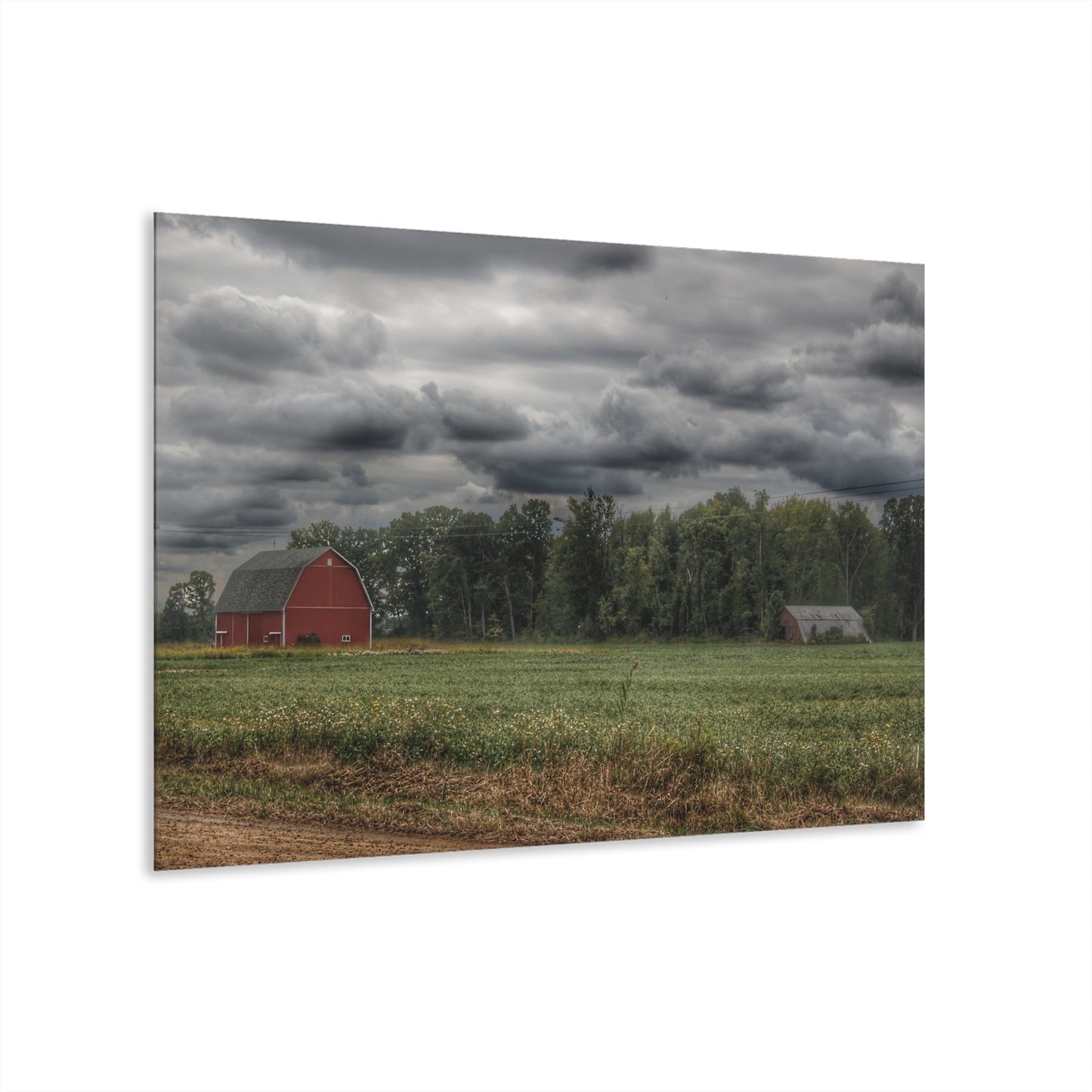U R There Photography Weyer Road Red and Quonset Rustic Farmhouse Acrylic Wall Print