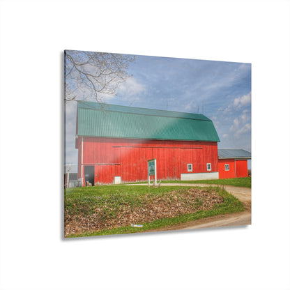 U R There Photography Coldwater Road Red II Rustic Farmhouse Acrylic Wall Print