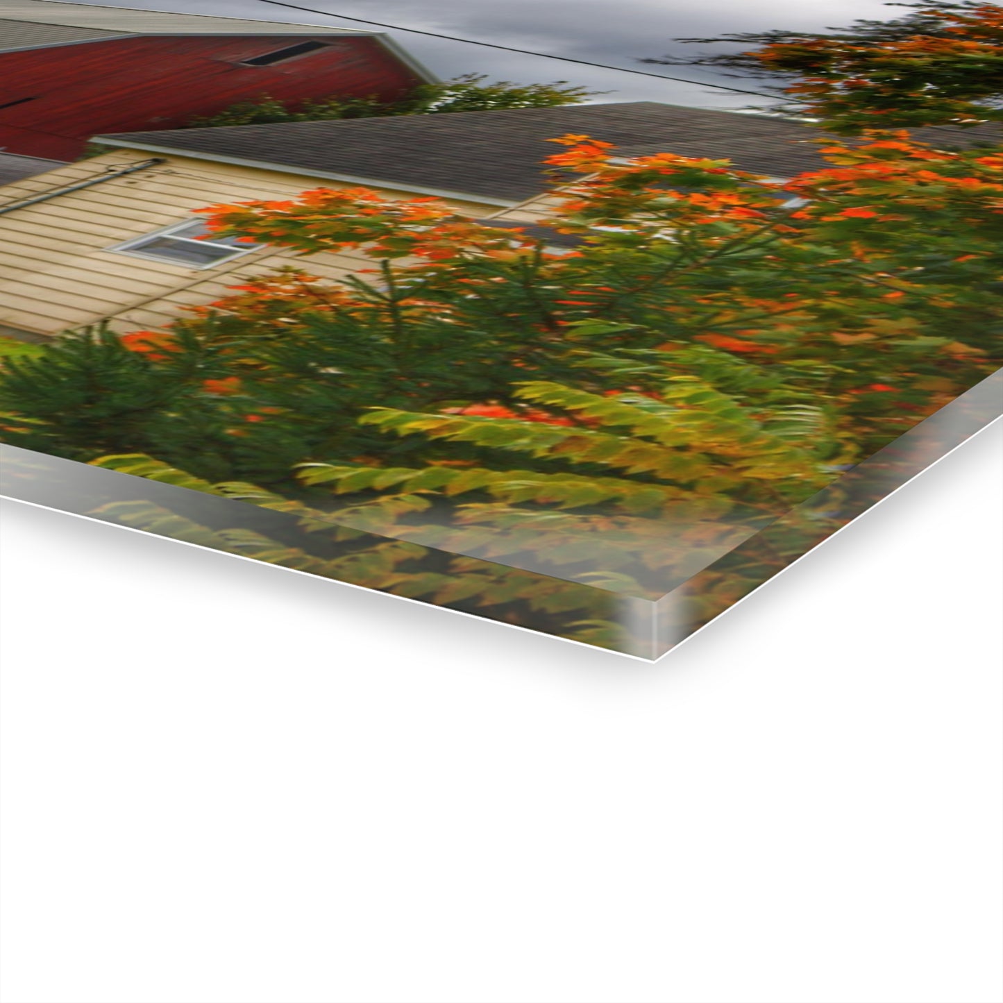 U R There Photography Farnsworth Road Red II Rustic Farmhouse Acrylic Wall Print