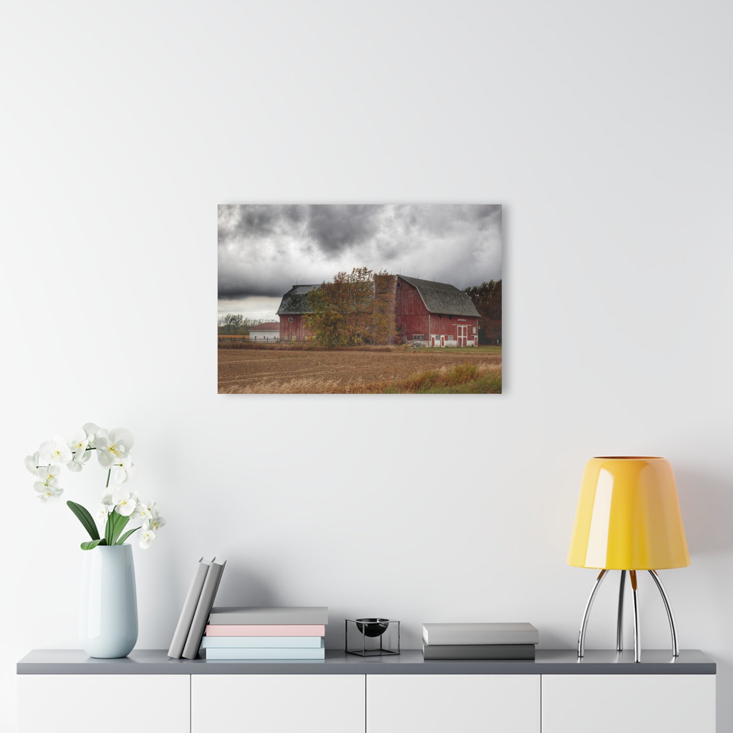 U R There Photography Hinson Road Reds II Rustic Farmhouse Acrylic Wall Print