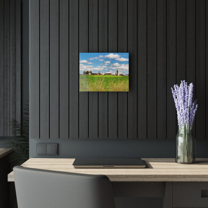 U R There Photography Pattison Road Farm Across the Field II Rustic Farmhouse Acrylic Wall Print