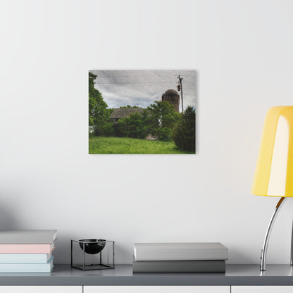 U R There Photography Higgins Road Greys Beyond the Greens Rustic Farmhouse Acrylic Wall Print