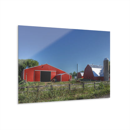 U R There Photography Mount Morris Road Farm and Horse Rustic Farmhouse Acrylic Wall Print