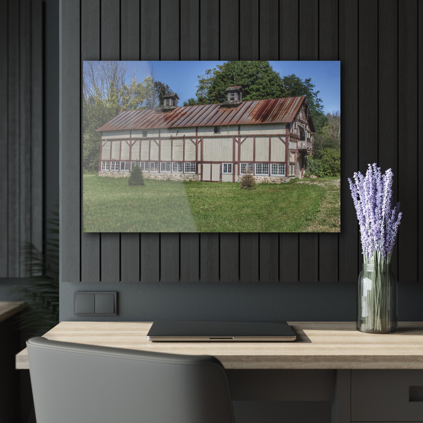 U R There Photography Bordman Road Rusted Rustic Farmhouse Acrylic Wall Print