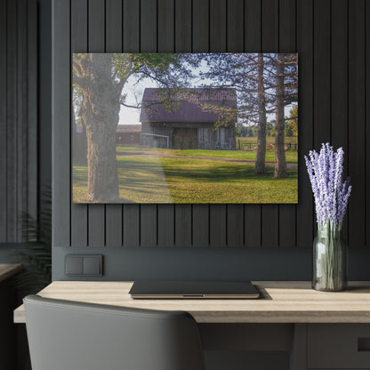 U R There Photography Newark Road Tilted Grey II Rustic Farmhouse Acrylic Wall Print