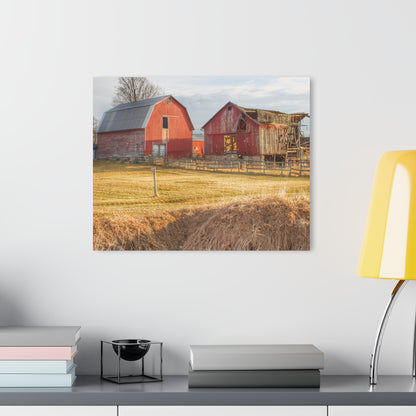 U R There Photography Irish Road Old Reds II Rustic Farmhouse Acrylic Wall Print