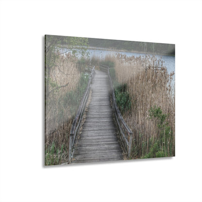 U R There Photography Linear Park Bridge in Lapeer II Rustic Farmhouse Acrylic Wall Print