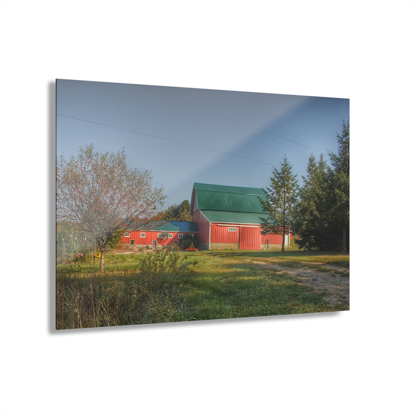 U R There Photography Modern Red II Rustic Farmhouse Acrylic Wall Print