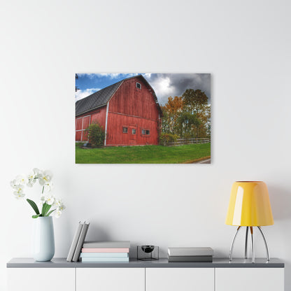 U R There Photography Hegal Road Old Red II Rustic Farmhouse Acrylic Wall Print
