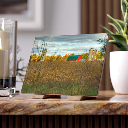 U R There Photography Beyond the Harvest Corn II Rustic Farmhouse Decorative Ceramic Tile