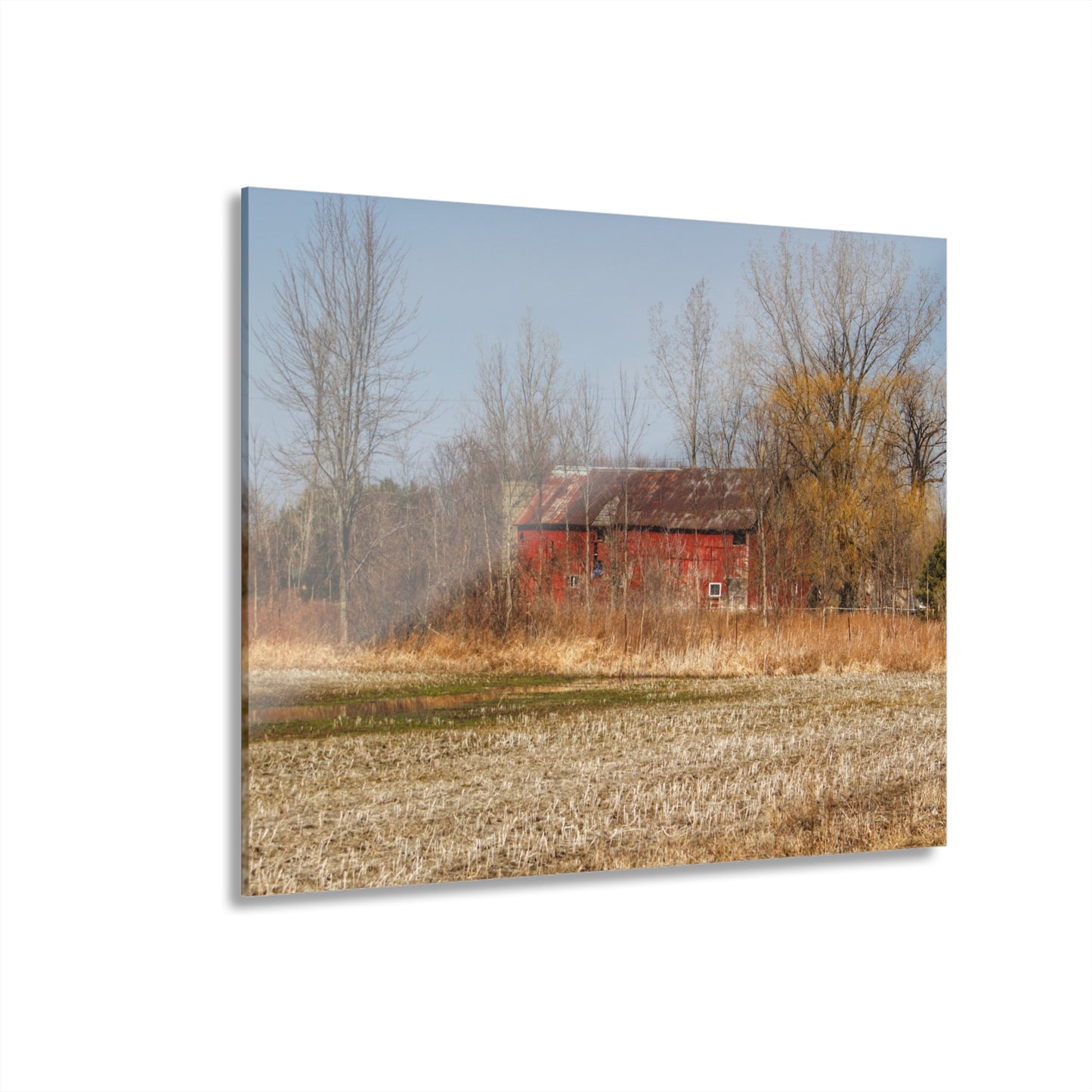 U R There Photography Hidden Scotch Settlement Red Rustic Farmhouse Acrylic Wall Print